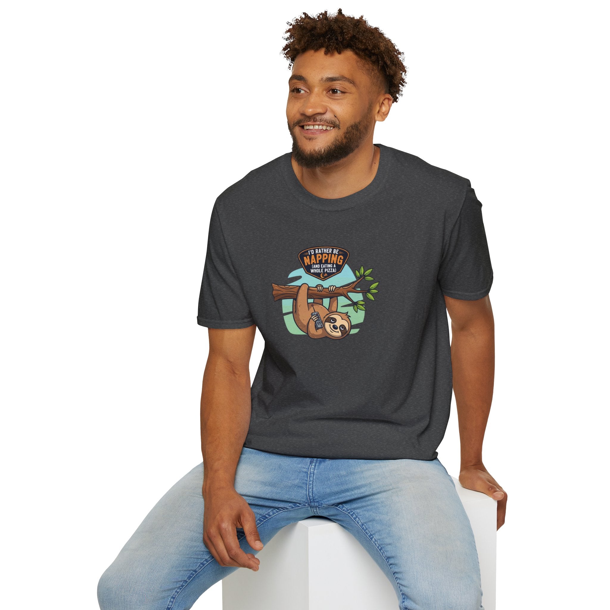 Napping Sloth T-Shirt | Unisex Softstyle Tee