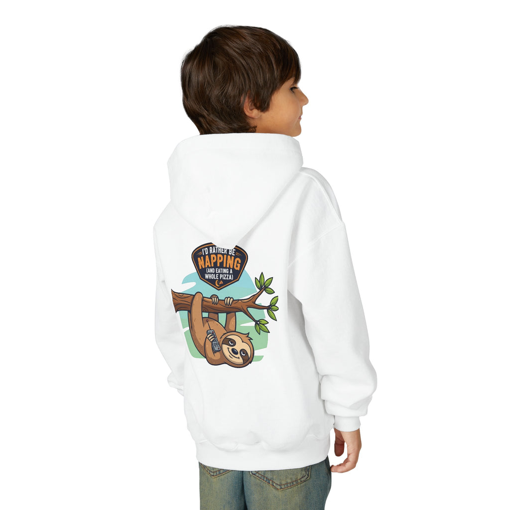 Lazy Sloth Youth Hoodie, Cute Kids Sweatshirt, Fun Gift for Children, Funny Napping Hoodie, Perfect for Birthdays & Holidays
