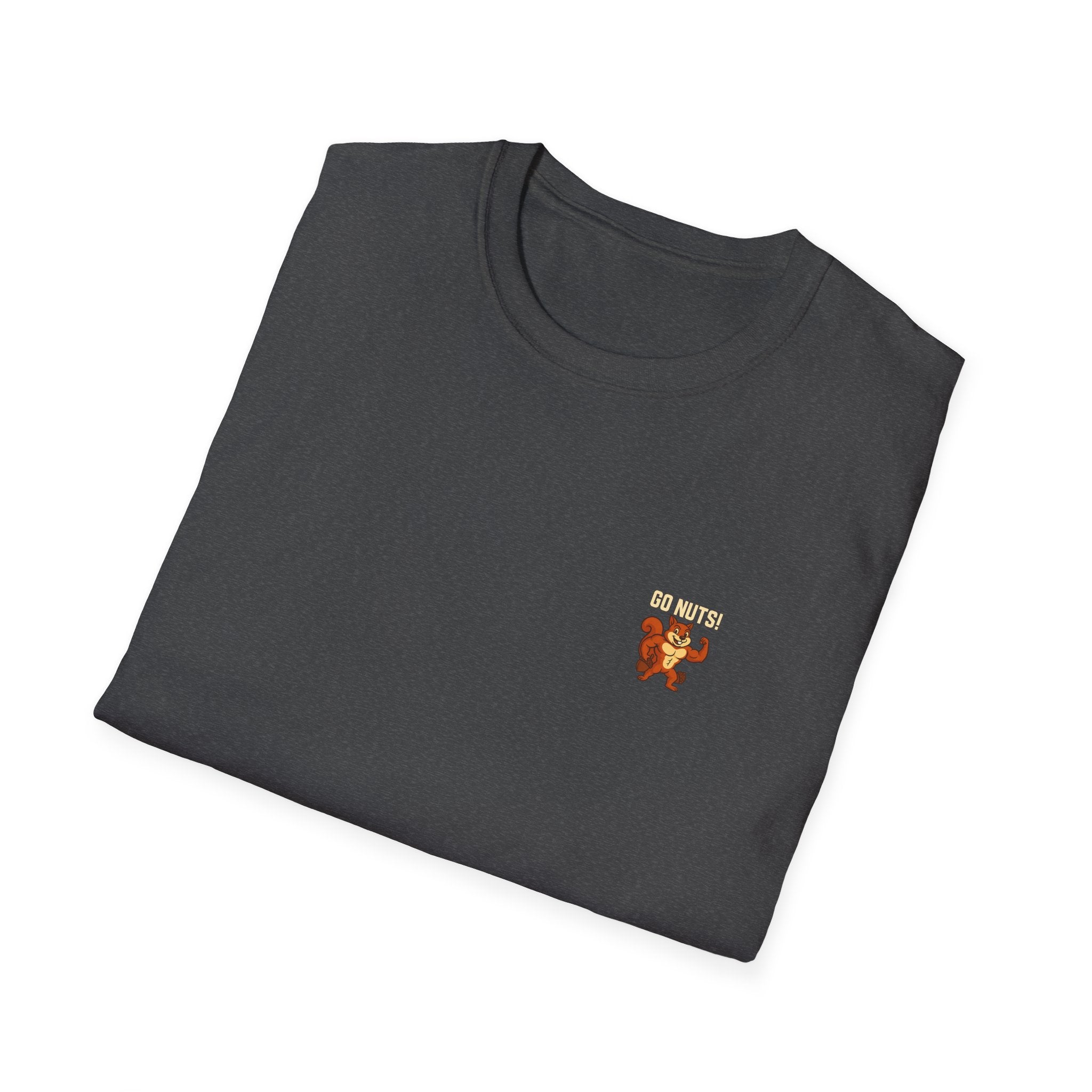 Go Nuts! Funny Squirrel Gym T-Shirt / Pocket Logo