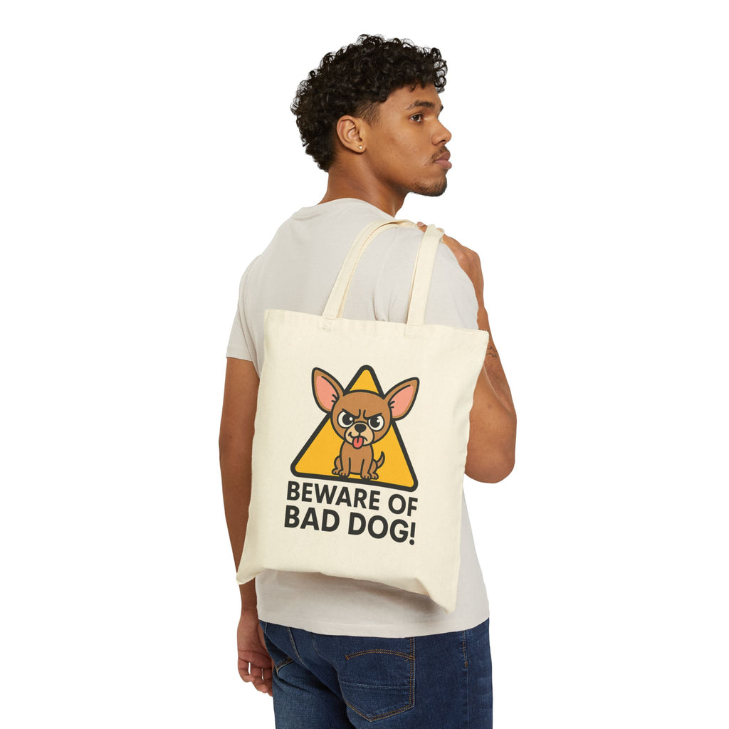 Beware of Bad Dog Chihuahua Tote | Tiny Pup, Big Attitude