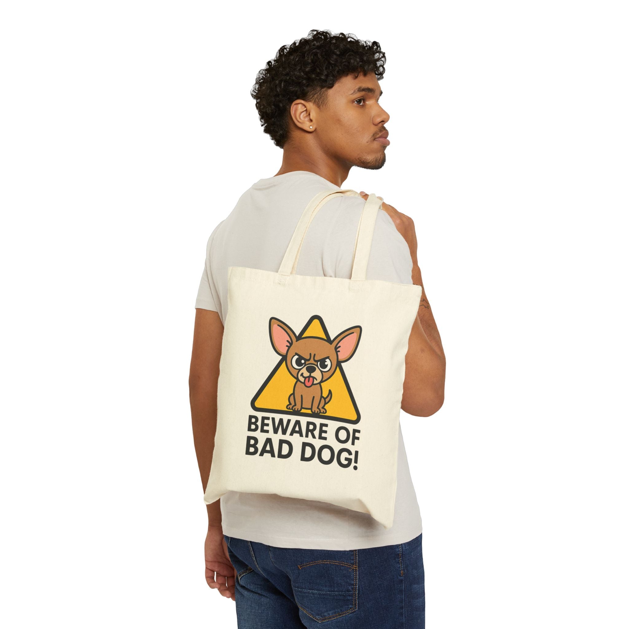 Beware of Bad Dog Chihuahua Tote | Tiny Pup, Big Attitude