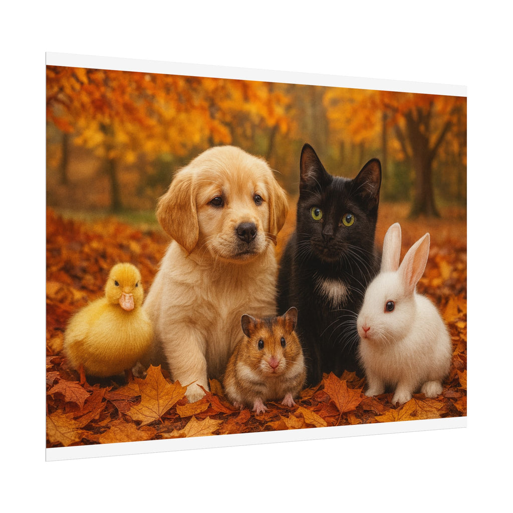 Adorable Animal Friends Poster | Cute Pet Wall Art