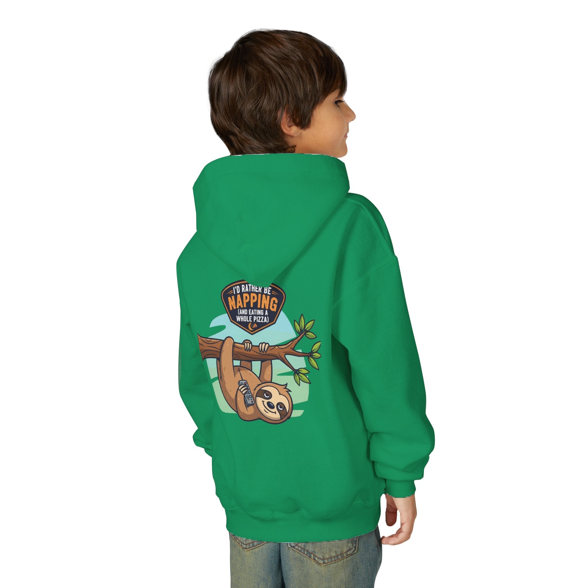 Lazy Sloth Youth Hoodie, Cute Kids Sweatshirt, Fun Gift for Children, Funny Napping Hoodie, Perfect for Birthdays & Holidays