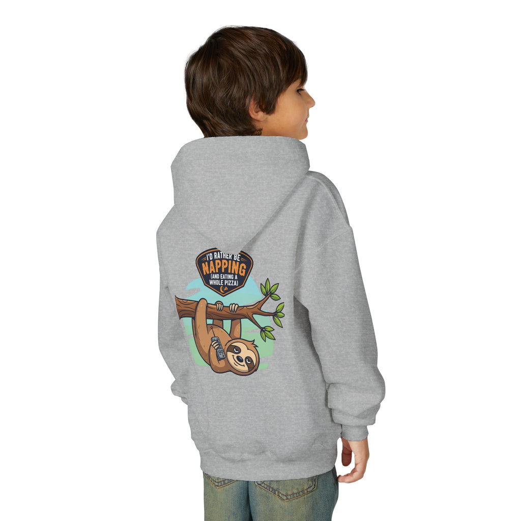 Lazy Sloth Youth Hoodie, Cute Kids Sweatshirt, Fun Gift for Children, Funny Napping Hoodie, Perfect for Birthdays & Holidays