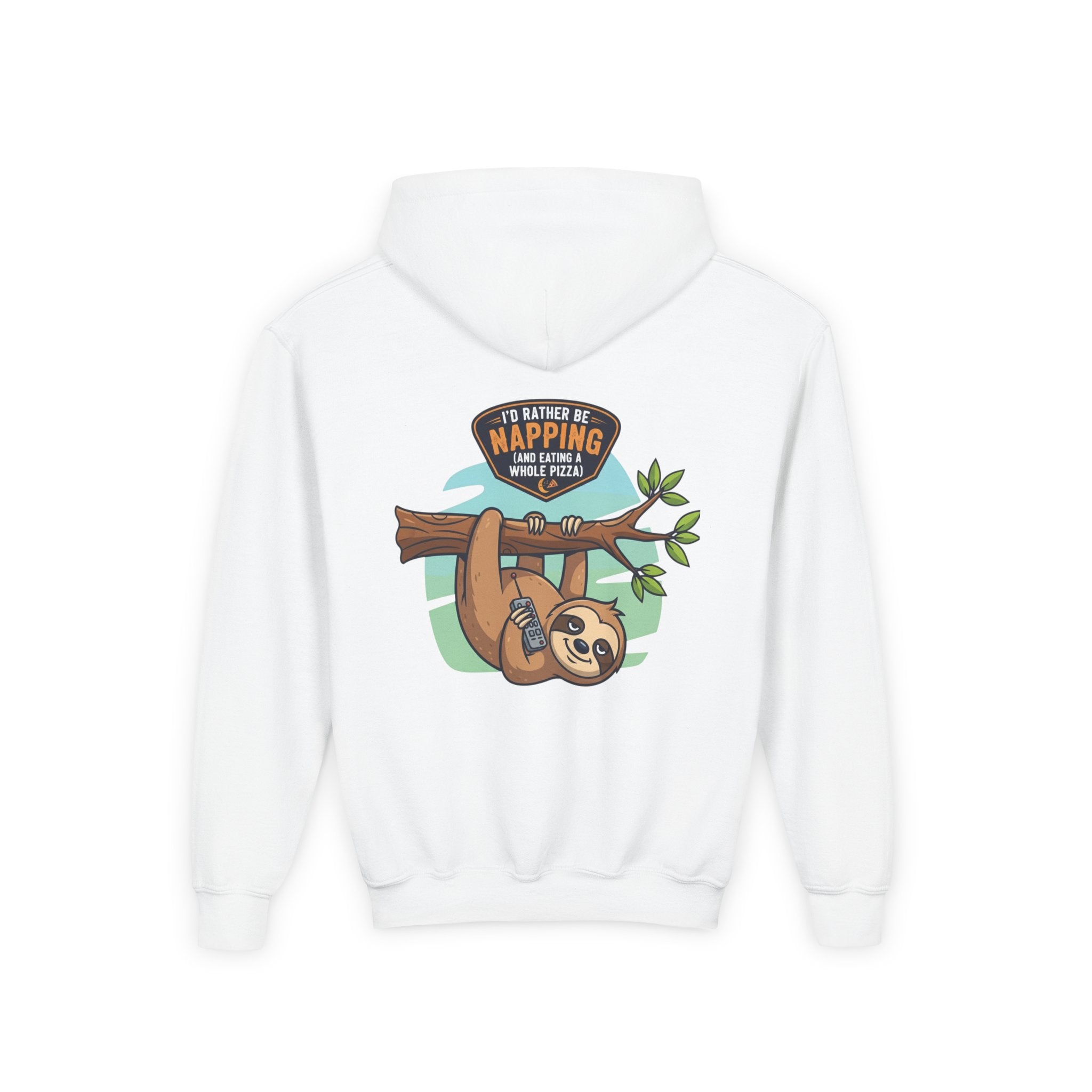 Lazy Sloth Youth Hoodie, Cute Kids Sweatshirt, Fun Gift for Children, Funny Napping Hoodie, Perfect for Birthdays & Holidays