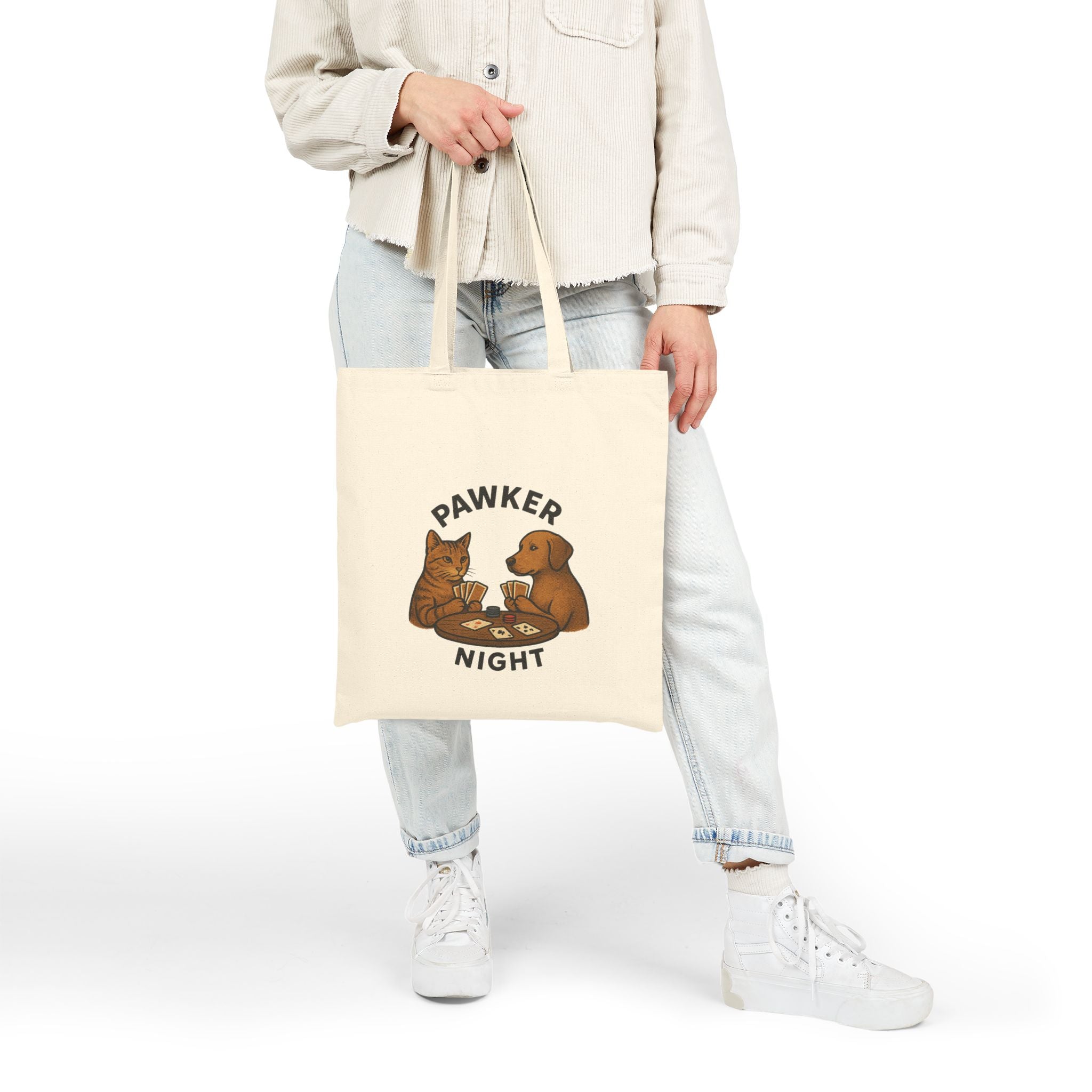 Pawker Night Cotton Tote Bag