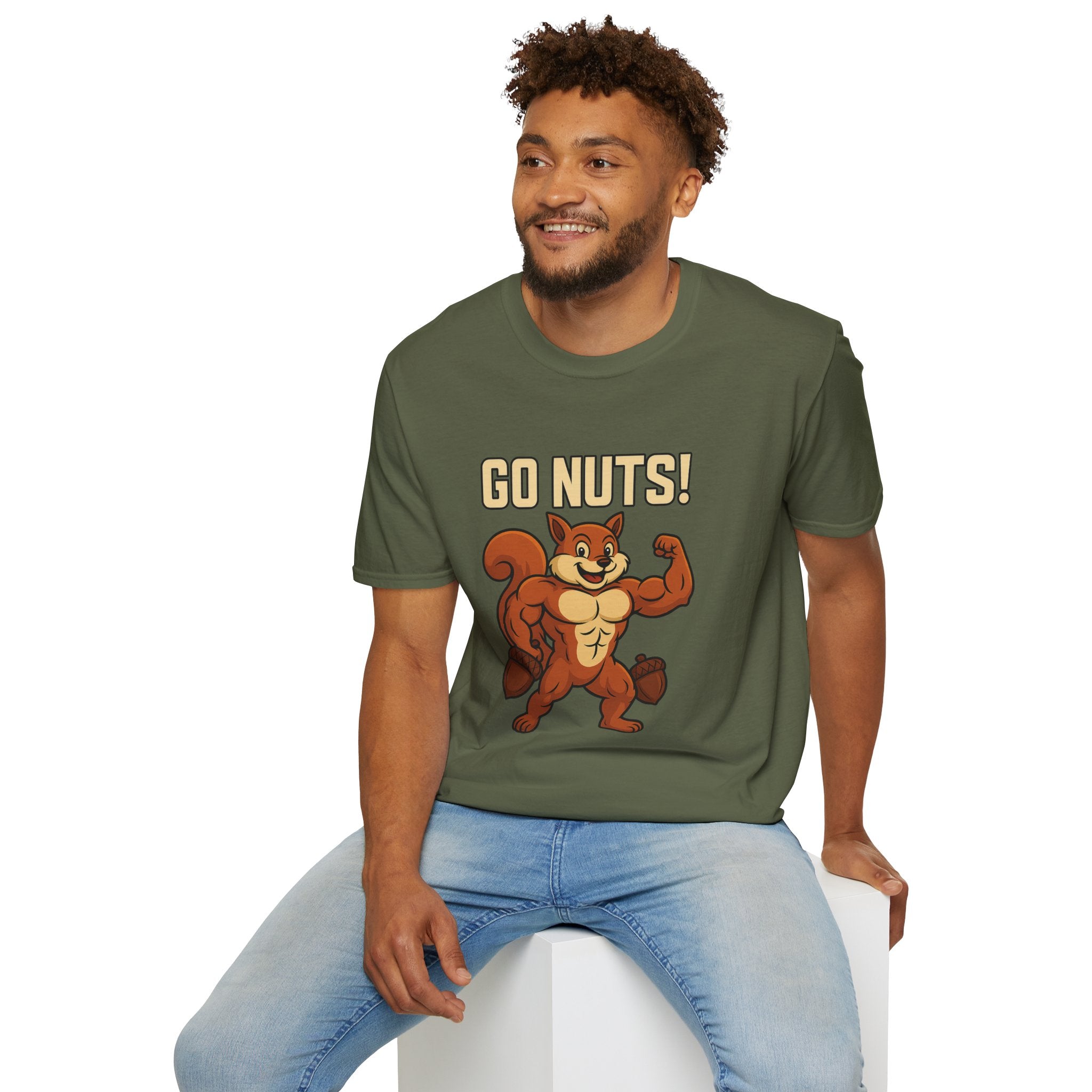 Go Nuts! | Funny Fitness Squirrel Gym T-Shirt