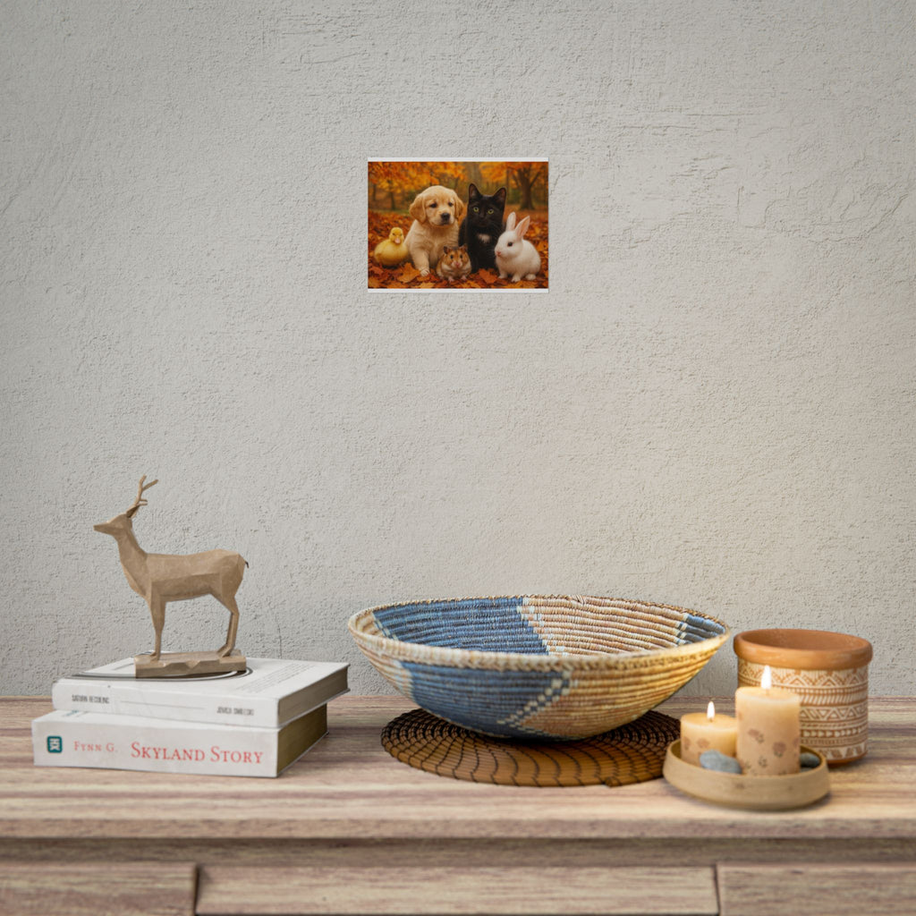 Adorable Animal Friends Poster | Cute Pet Wall Art