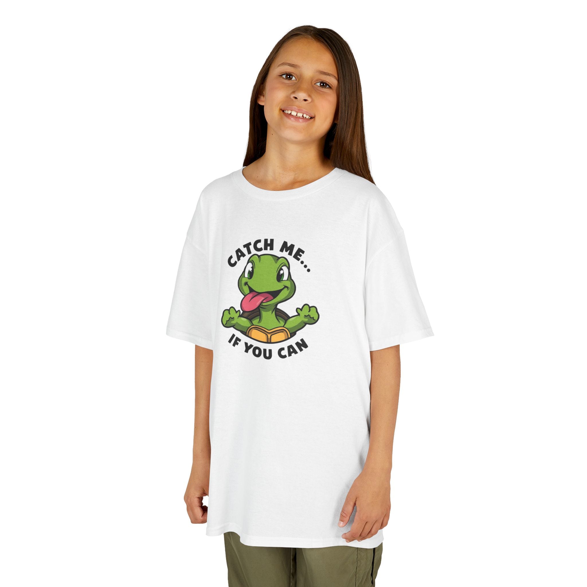 Playful Turtle Kids T-Shirt - Catch Me If You Can, Fun Apparel, Birthday Gift, Toddler Tee, Summer Outfit, Kids Clothing