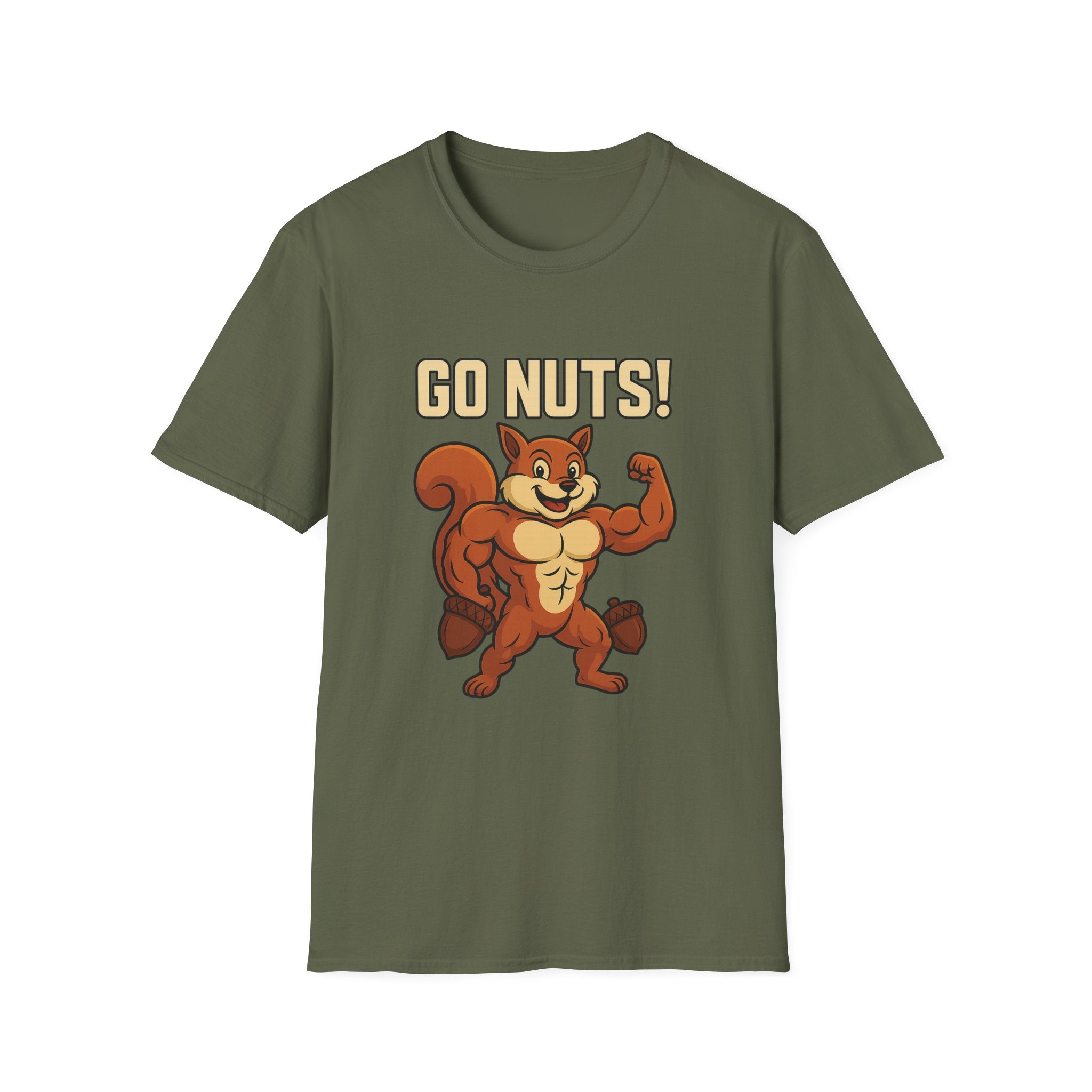 Go Nuts! | Funny Fitness Squirrel Gym T-Shirt