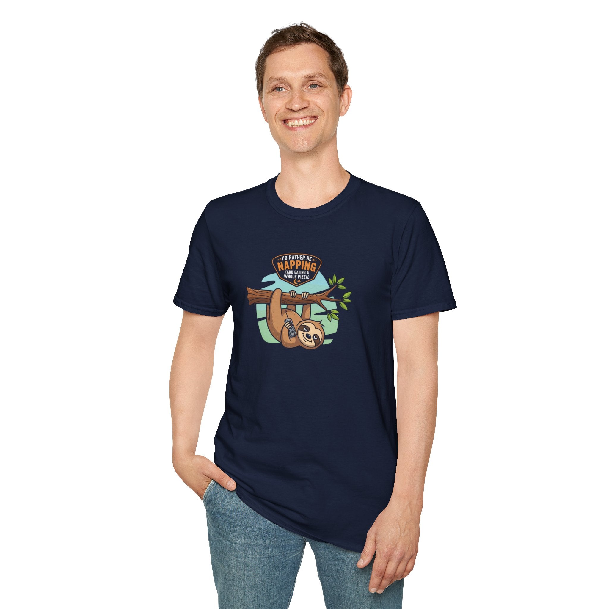 Napping Sloth T-Shirt | Unisex Softstyle Tee