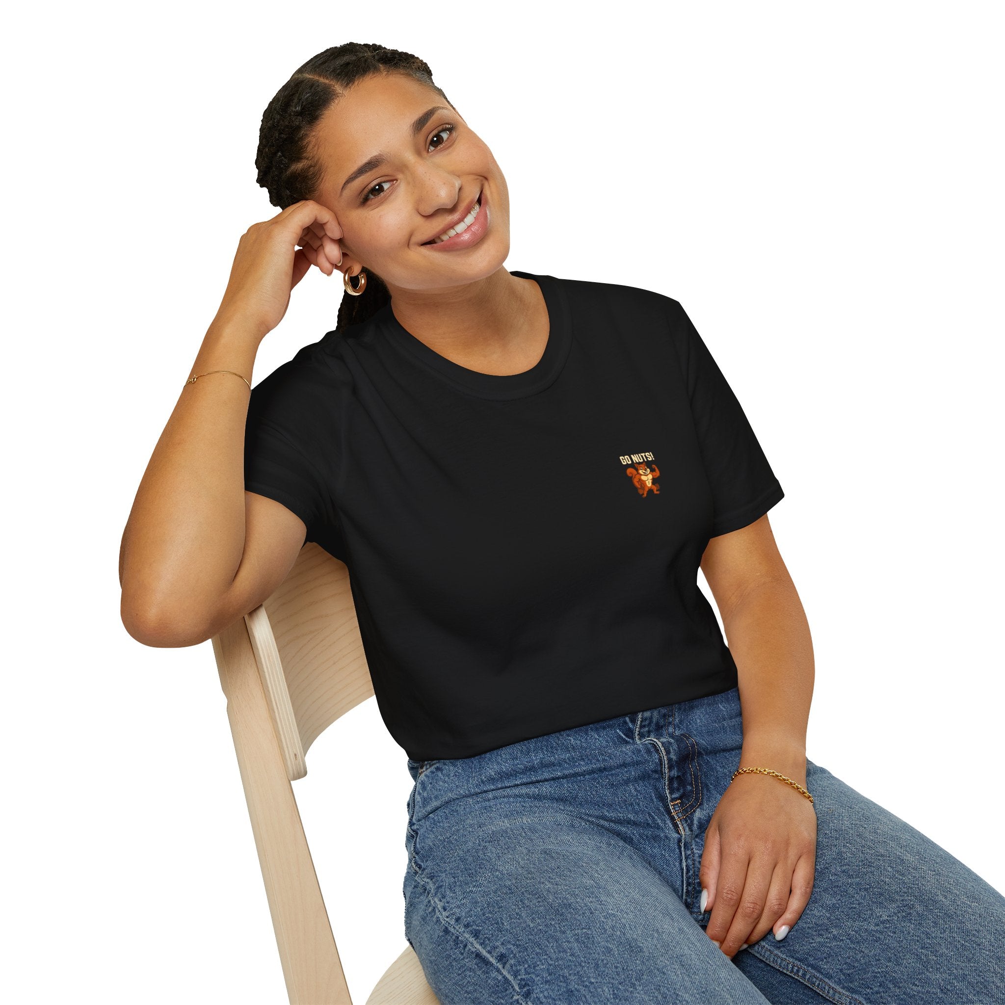 Go Nuts! Funny Squirrel Gym T-Shirt / Pocket Logo