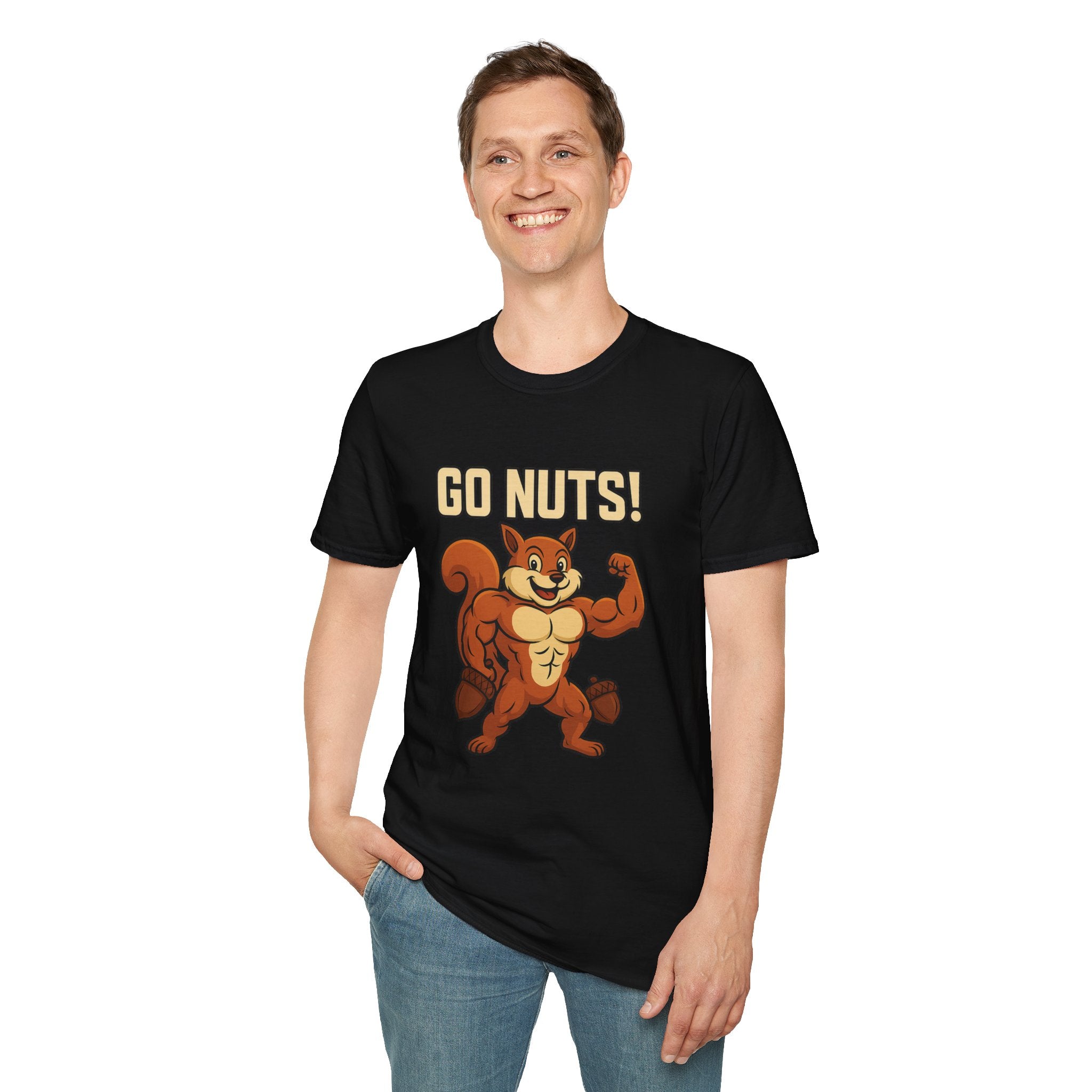 Go Nuts! | Funny Fitness Squirrel Gym T-Shirt