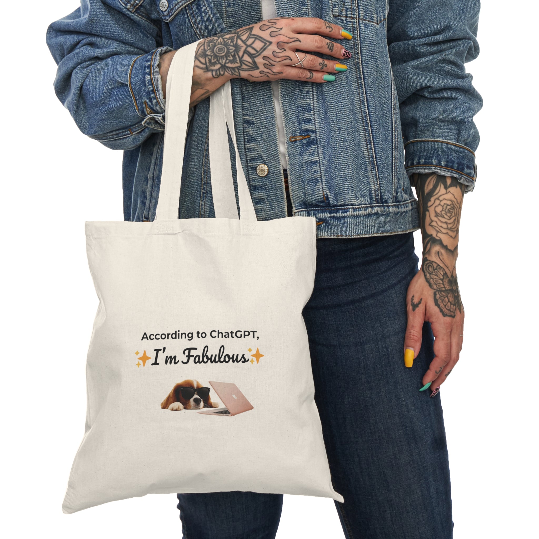 AI Approved Fabulousness | Funny Dog Tote
