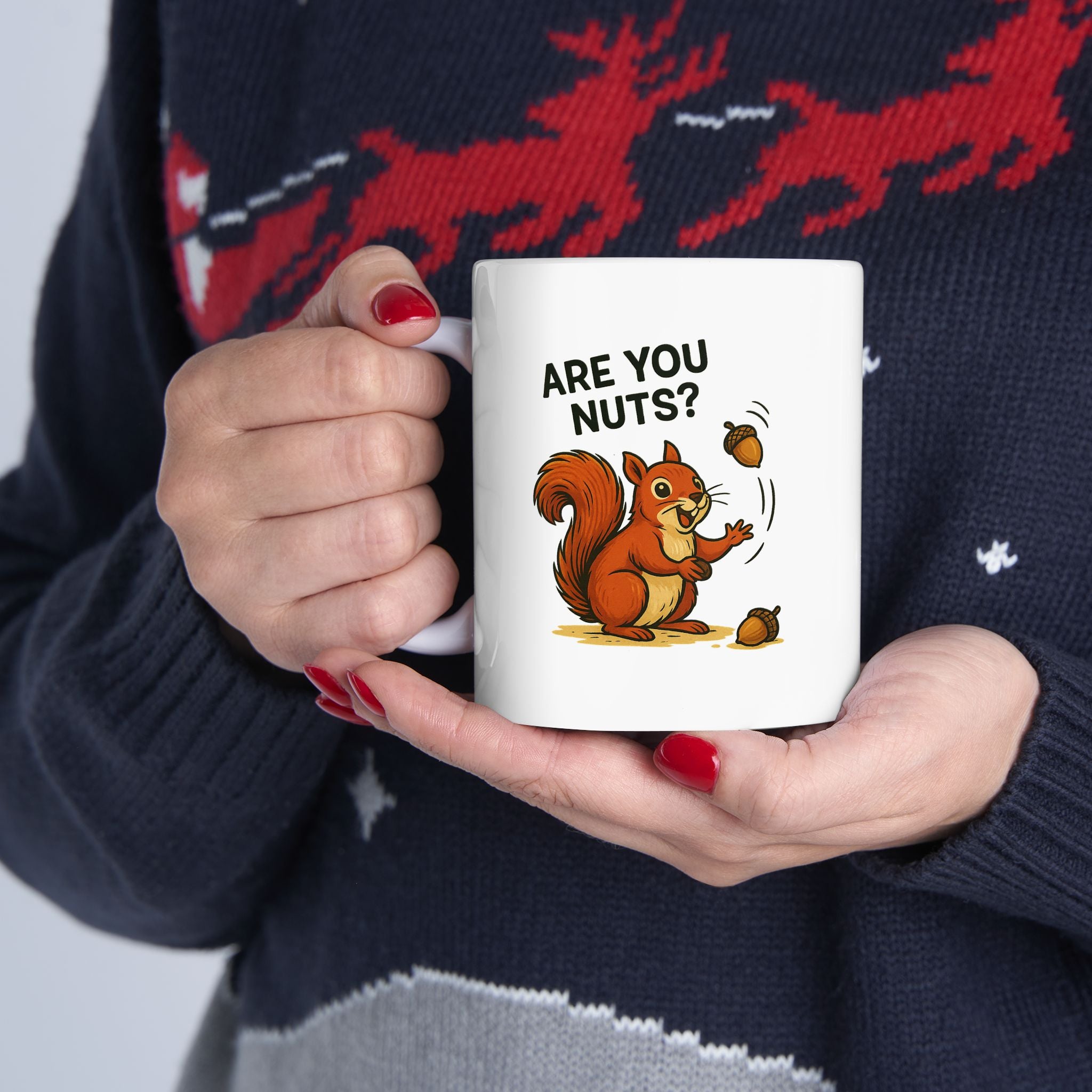 Are You Nuts? Funny Squirrel Coffee Mug | Quirky Gift for Friends