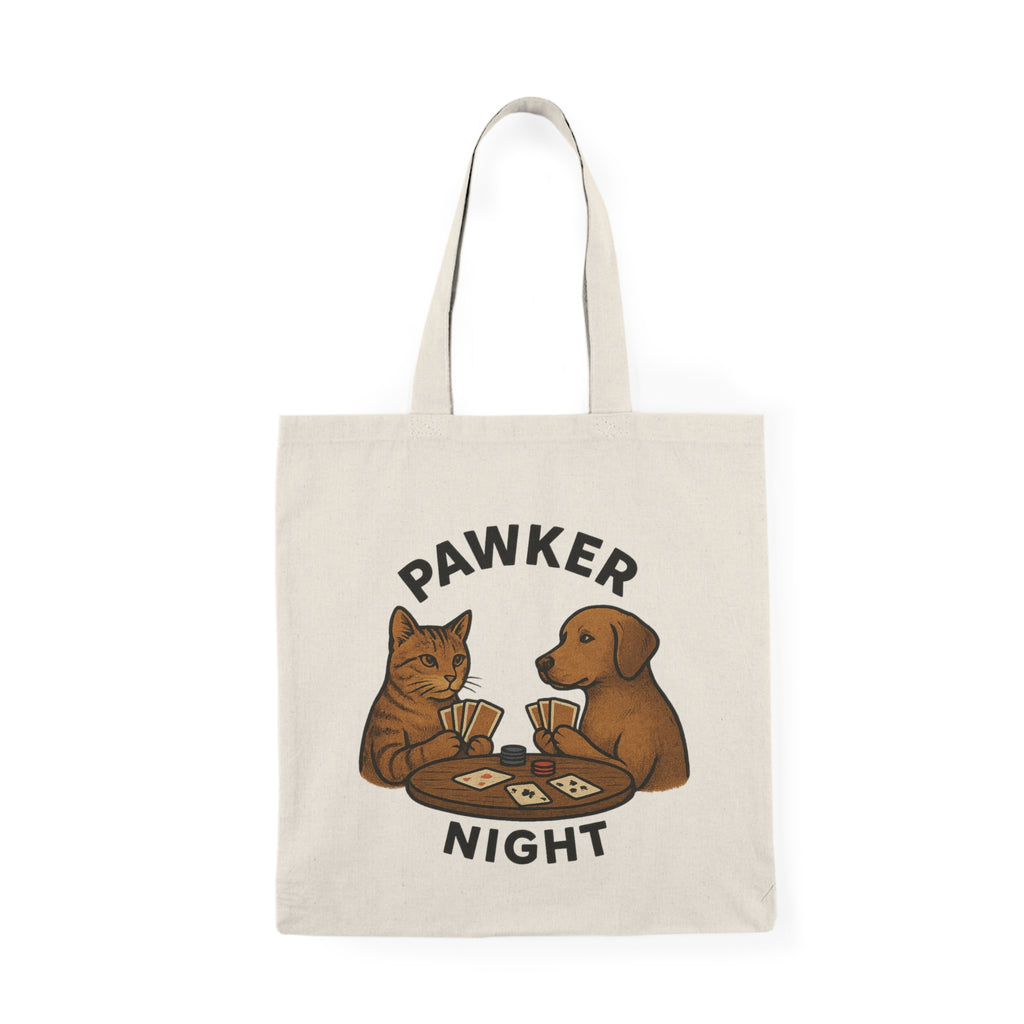 Pawker Night | Funny Animal Tote Bag