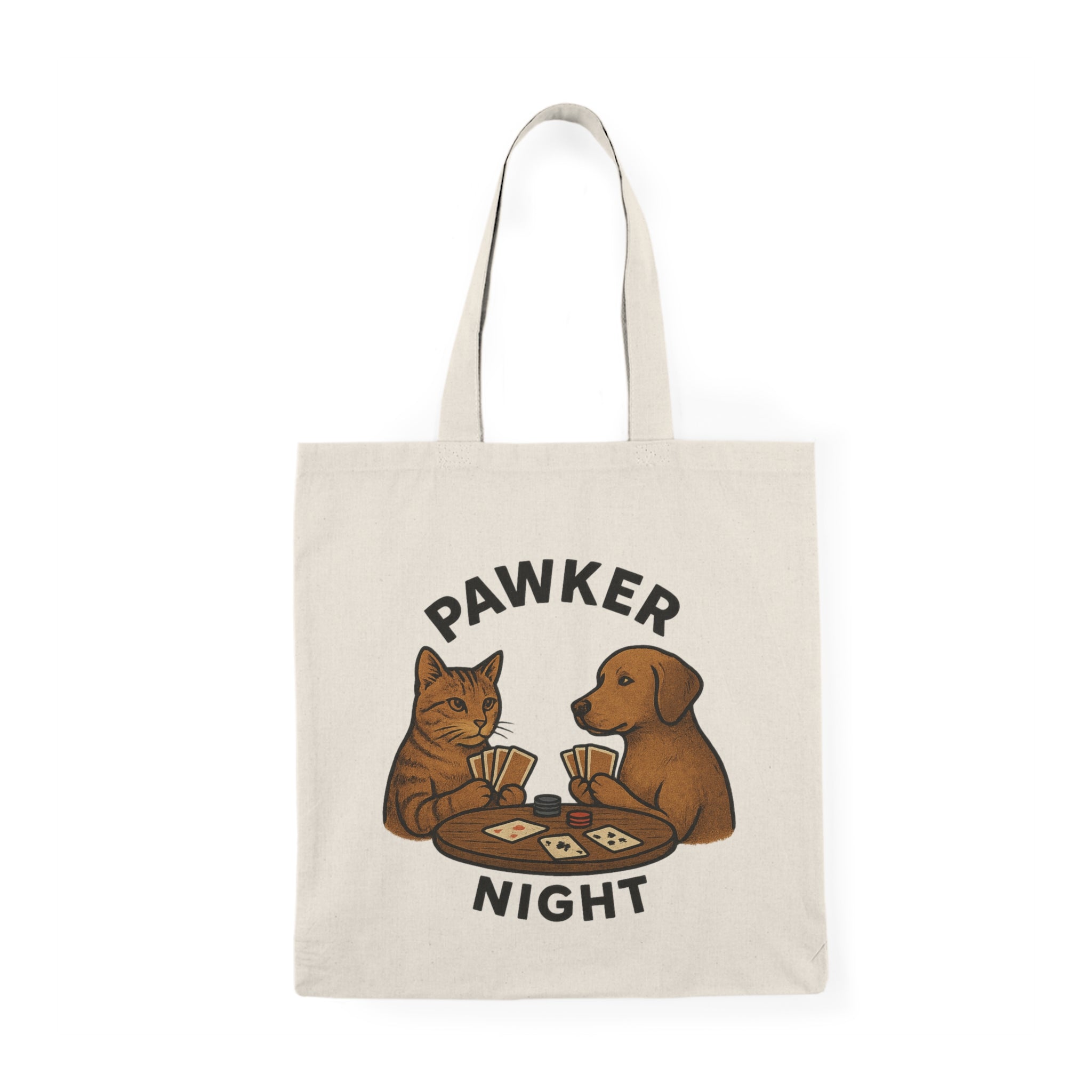 Pawker Night | Funny Animal Tote Bag