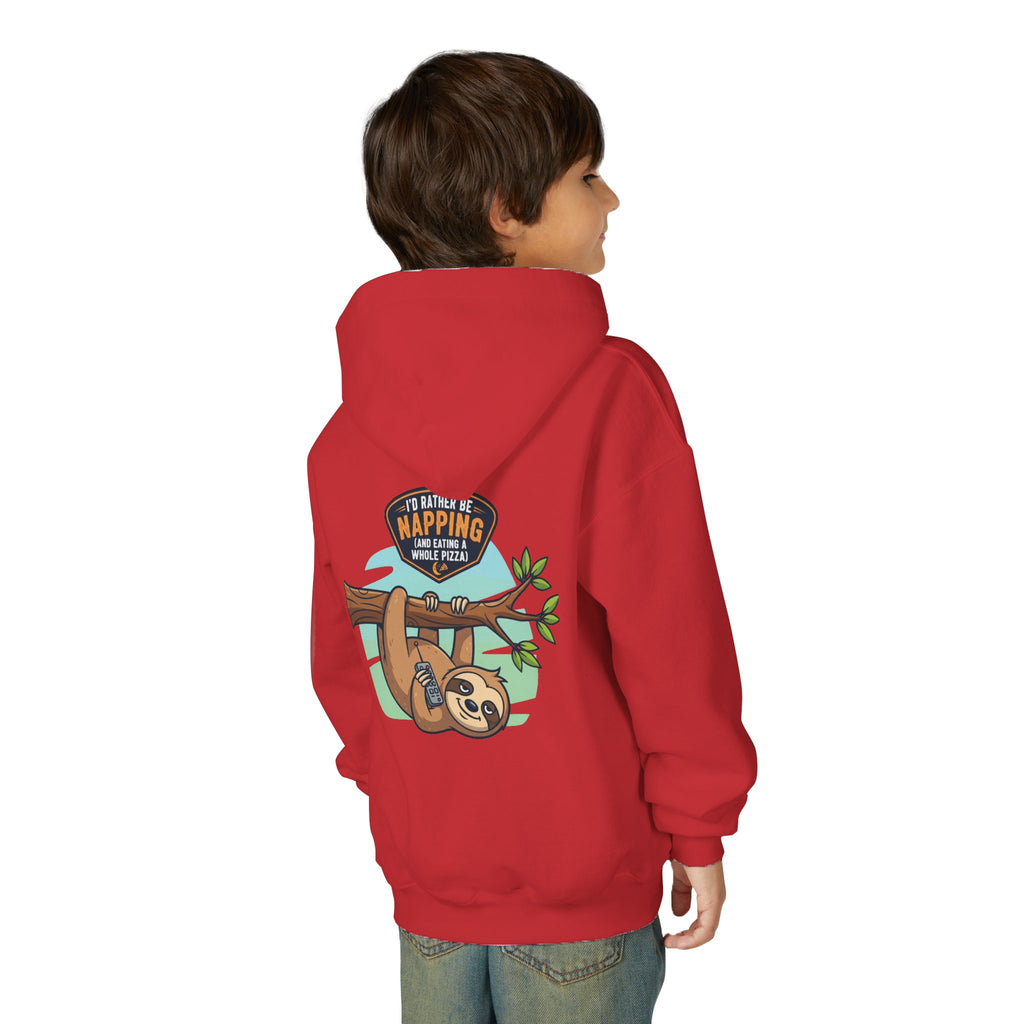 Lazy Sloth Youth Hoodie, Cute Kids Sweatshirt, Fun Gift for Children, Funny Napping Hoodie, Perfect for Birthdays & Holidays