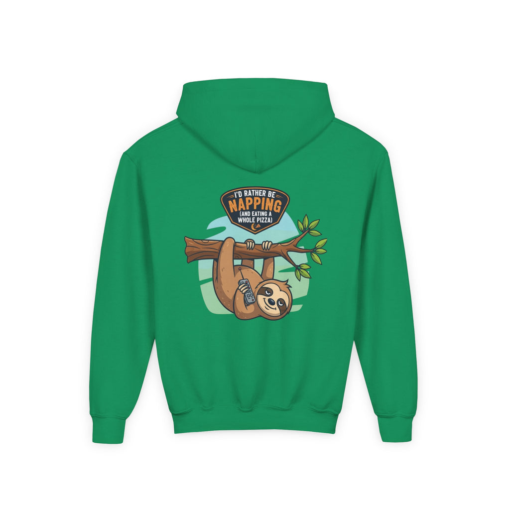 Lazy Sloth Youth Hoodie, Cute Kids Sweatshirt, Fun Gift for Children, Funny Napping Hoodie, Perfect for Birthdays & Holidays