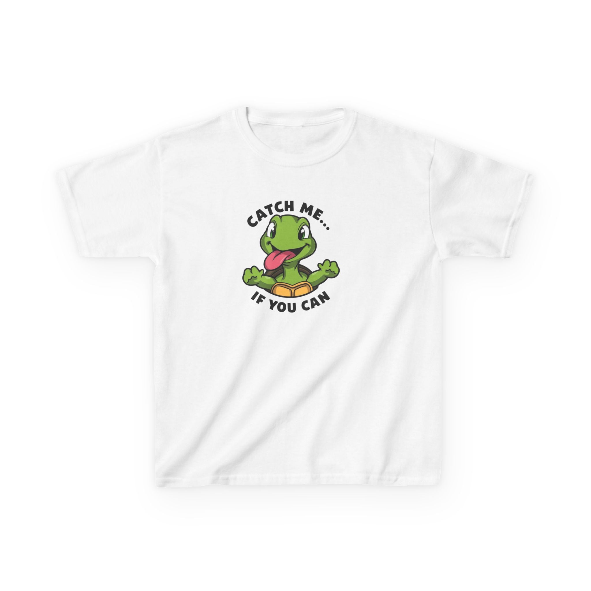 Playful Turtle Kids T-Shirt - Catch Me If You Can, Fun Apparel, Birthday Gift, Toddler Tee, Summer Outfit, Kids Clothing