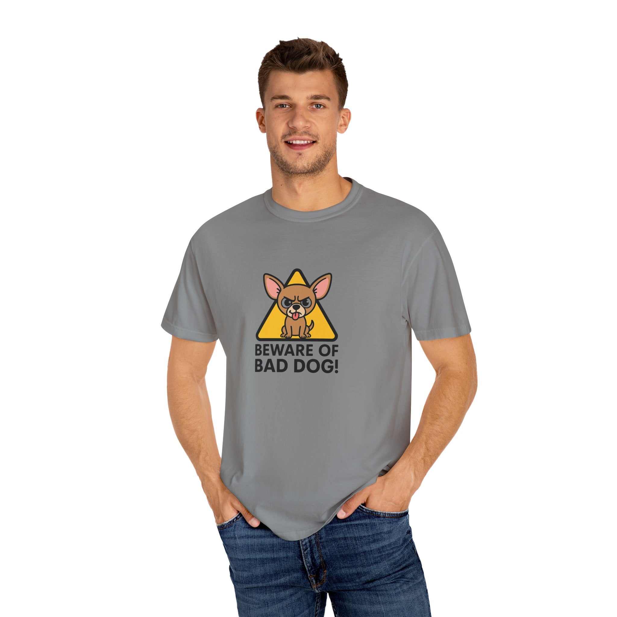 Beware of Bad Dog” Chihuahua Tee | Tiny Pup, Big Attitude