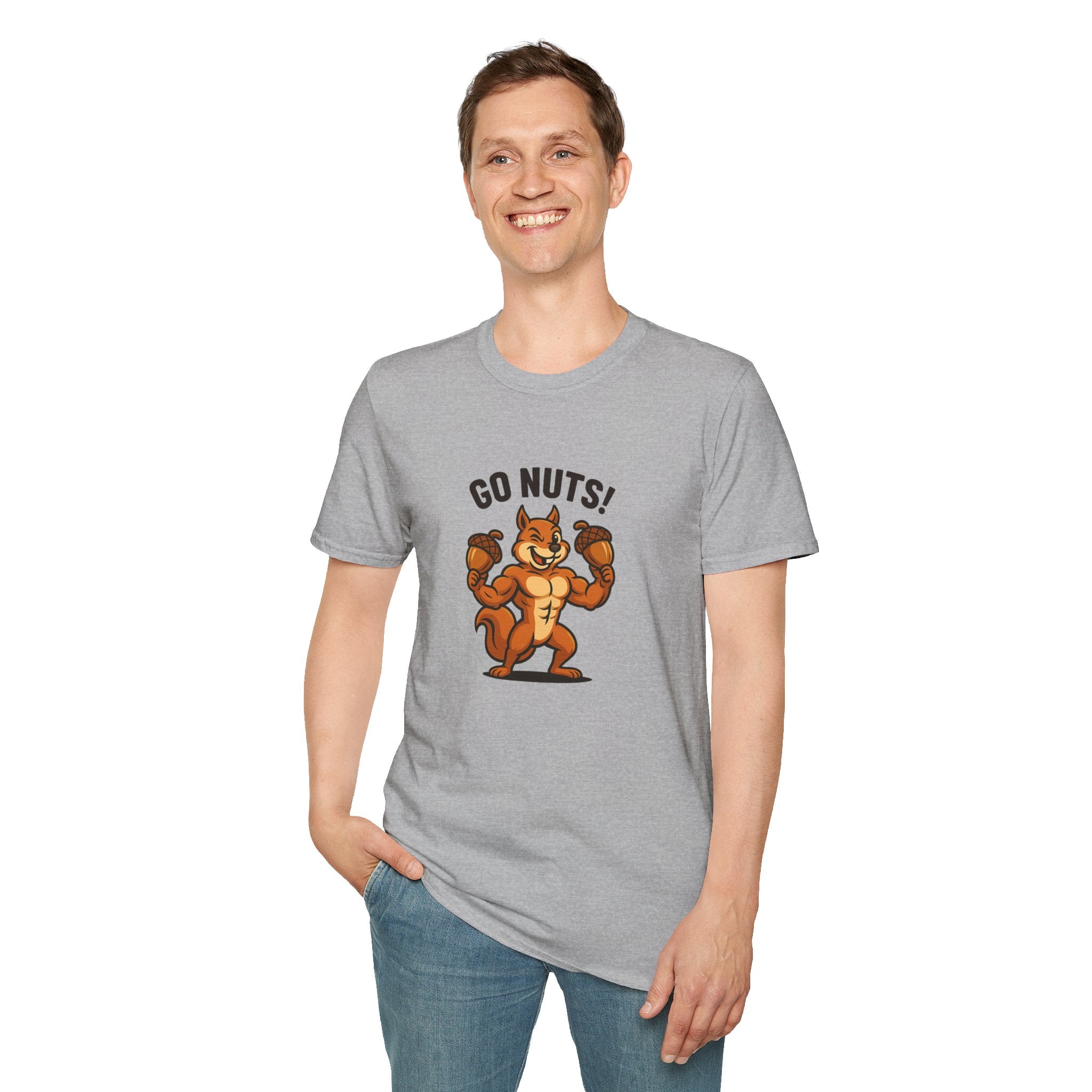 Go Nuts! | Funny Fitness Squirrel Gym T-Shirt