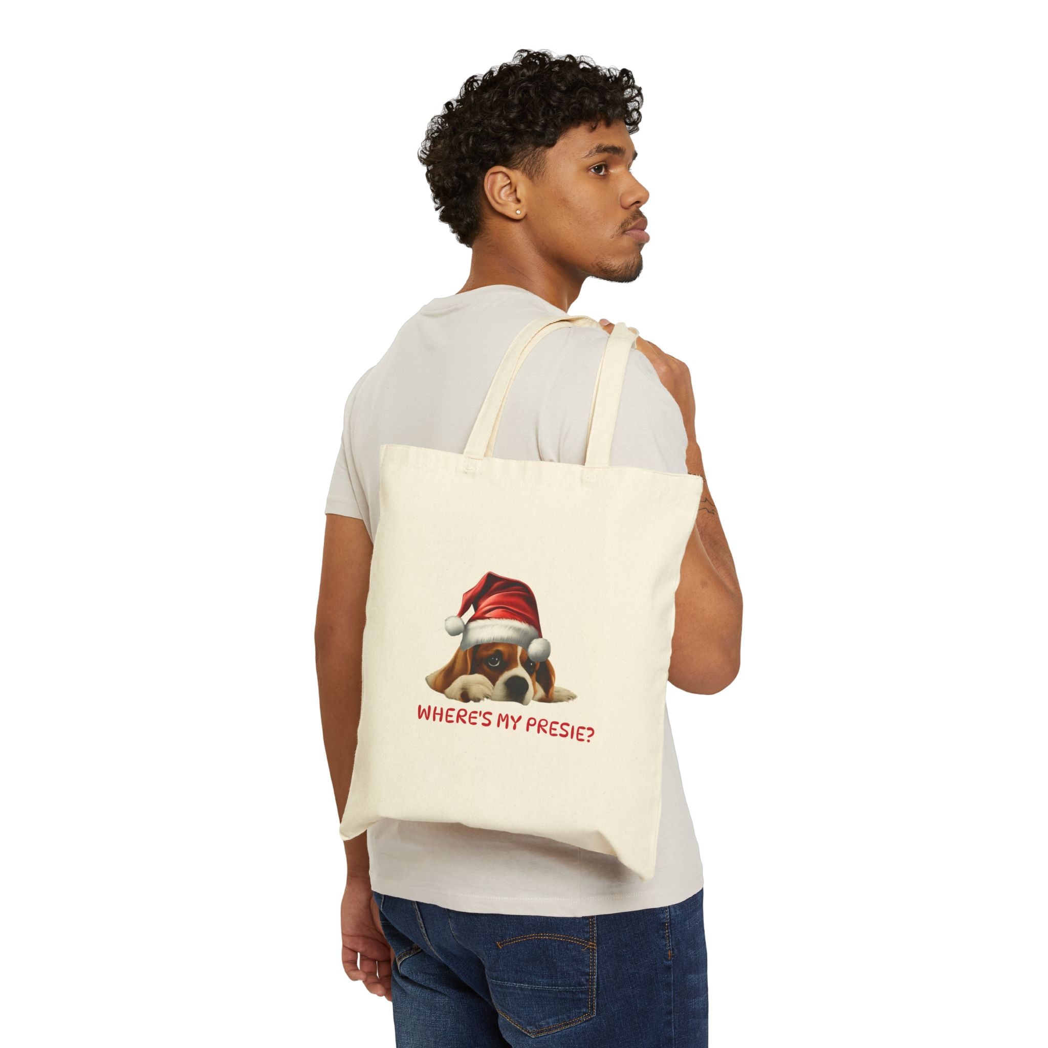 Christmas Beagle tote bag