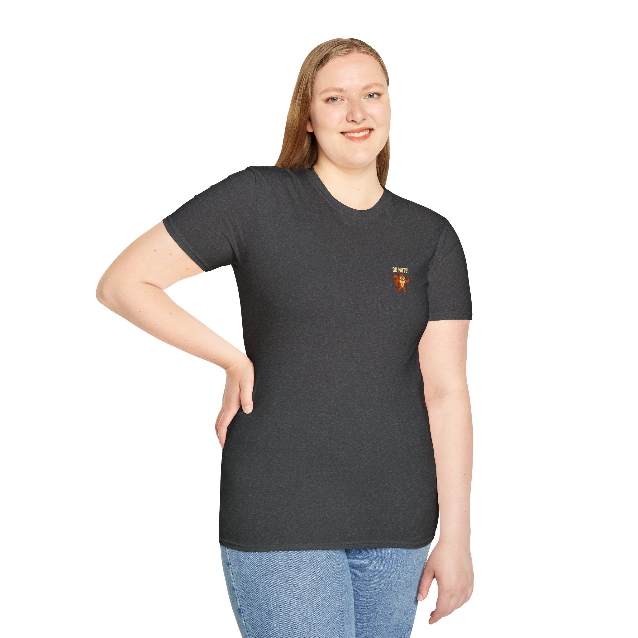 Go Nuts! Funny Squirrel Gym T-Shirt / Pocket Logo