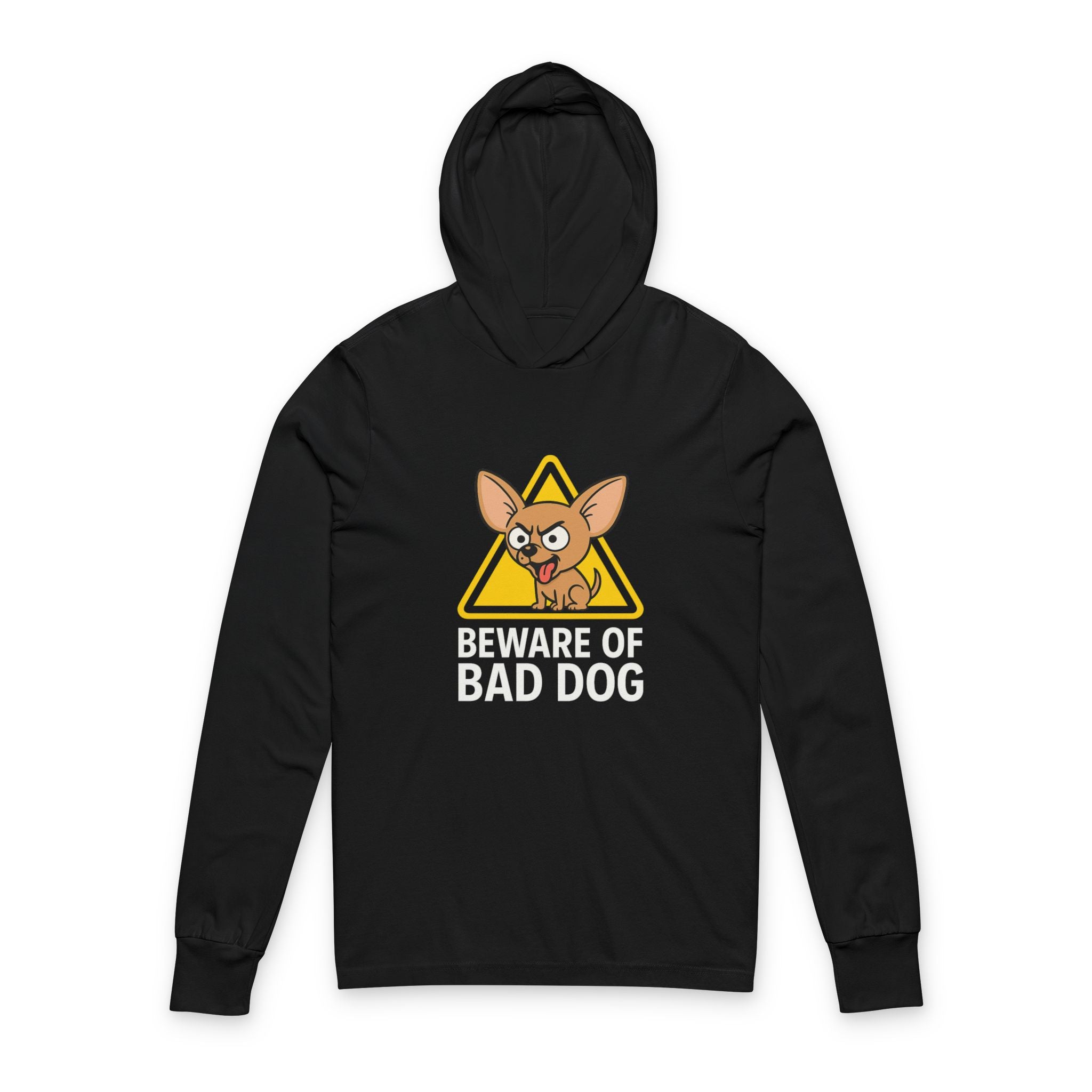 Beware of Bad Dog” Chihuahua Hoodie | Tiny Pup, Big Attitude